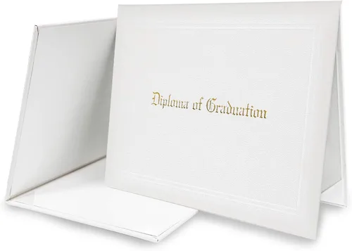 Vista 15 de GraduationMall Cubierta impresa para diploma para certificado 8.5 x 11 pulgadas, color negro, paquete de 1