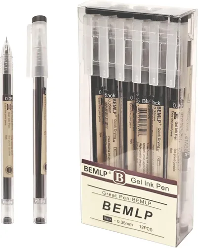 Vista 9 de BEMLP Bolígrafo de tinta de gel de punta extra fina de 0.014 in, bolígrafos de gel de secado rápido, bolígrafos de gel para escuela, oficina
