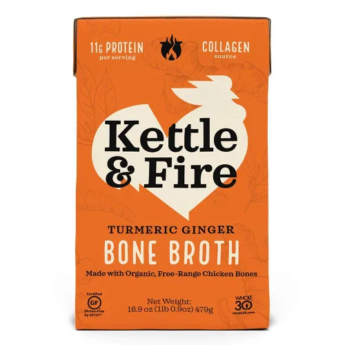 Vista 34 de Kettle and Fire Classic - Caldo de hueso de ternera, aprobado por Keto, Paleo, y Whole 30, sin gluten, alto en proteínas y colágeno, paquete de 4