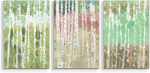 Vista 18 de wall26 3 Panel Canvas Wall Art Silver Birch Pictures Home Wall Decorations for Bedroom Living Room Paintings Canvas Prints Framed - 16"x24" x 3