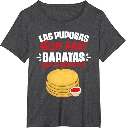 Vista 5 de Las Pupusas Que El Gimnasio - Camiseta salvadoreña salvadoreña, Negro