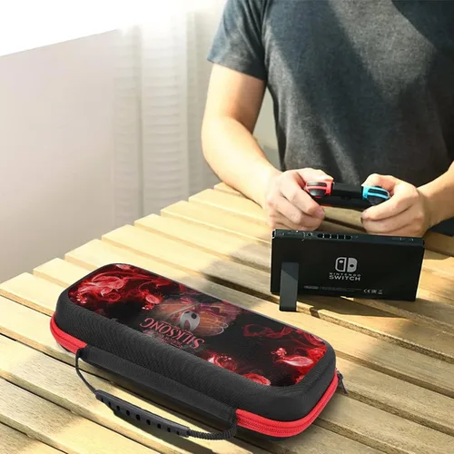 Vista 4 de Funda de transporte Hollow Game Knight Switch, funda OLED para interruptor gráfico compatible con consola y accesorios, funda protectora a prueba
