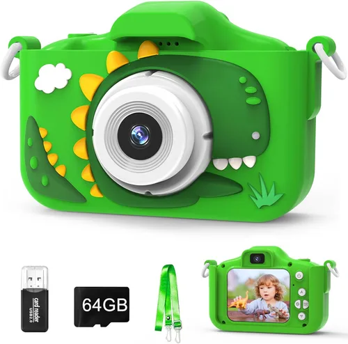 Vista 12 de Cámara para niños de 3 a 8 años para niñas y niños, cámara de 48MP con doble lente 1080P para niños pequeños, videocámara digital para niños
