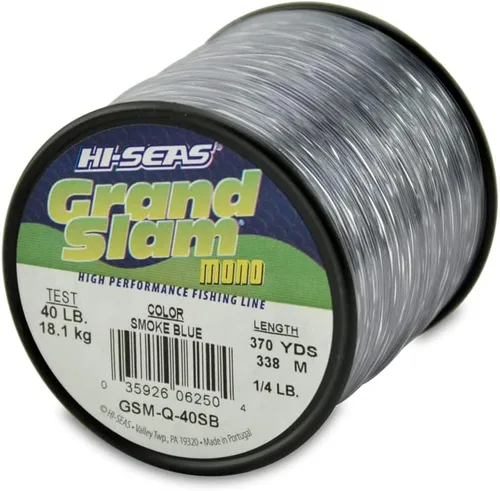 Vista 24 de HI-SEAS Línea de pesca de monofilamento Grand Slam - Fuerte y resistente a la abrasión en transparente, rosa, verde, azul humo, amarillo Amarillo
