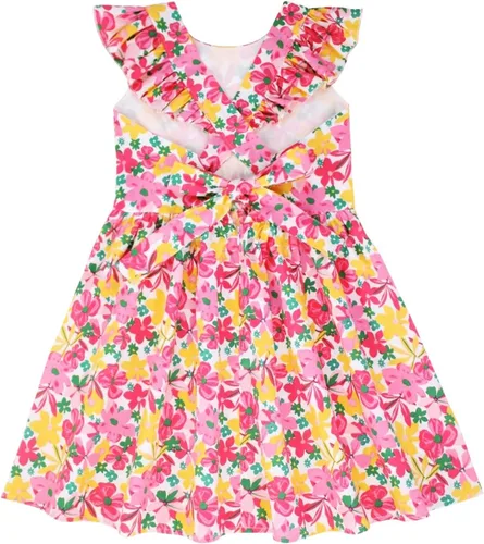 Vista 129 de Vestido de verano para niña, de algodón, con diseño floral