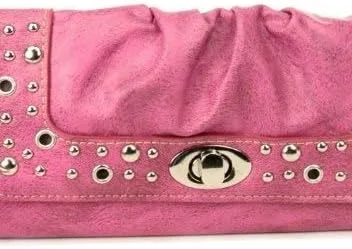 Vista 2 de Rosa Studded Turnlock Wristlet cartera