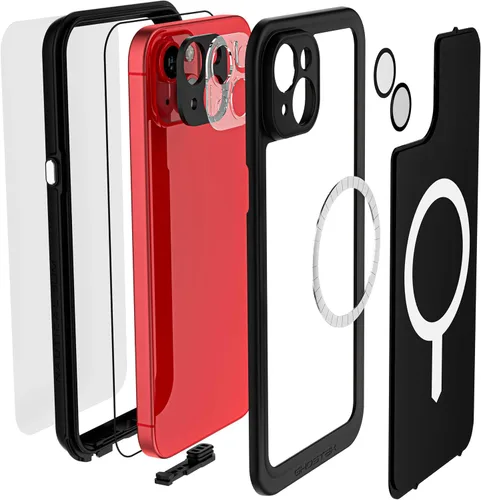 Vista 7 de Ghostek Nautical Slim - Funda impermeable para iPhone 15 Plus, protector de pantalla y protector de cámara integrados, compatible con accesorios