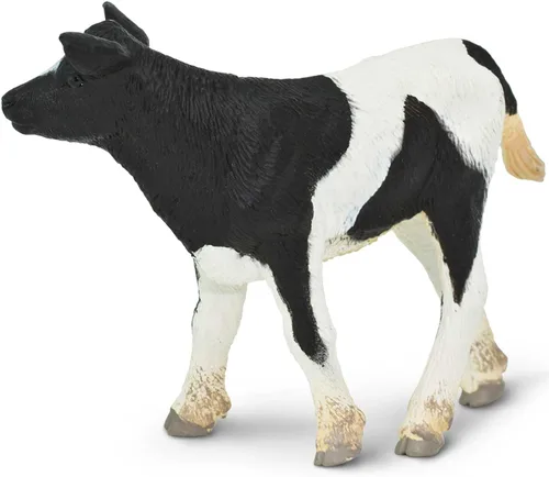 Vista 6 de Safari Ltd. Holstein Figura de ternero – Figura detallada de plástico de 3.25 pulgadas – Divertido juguete educativo para niños, niñas y niños a