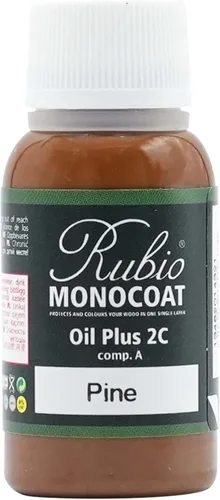 Vista 101 de Rubio Monocoat Muestra de Tinte y Acabado para Madera - Niebla 5% Aceite Plus Parte A Aceite de linaza para madera de secado rápido y ecológico