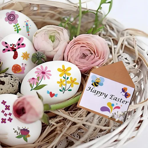 Vista 4 de Tatuajes temporales de flores para niños y niñas, 10 hojas falsas, impermeables, lindas calcomanías de tatuaje pequeñas para niños, regalos
