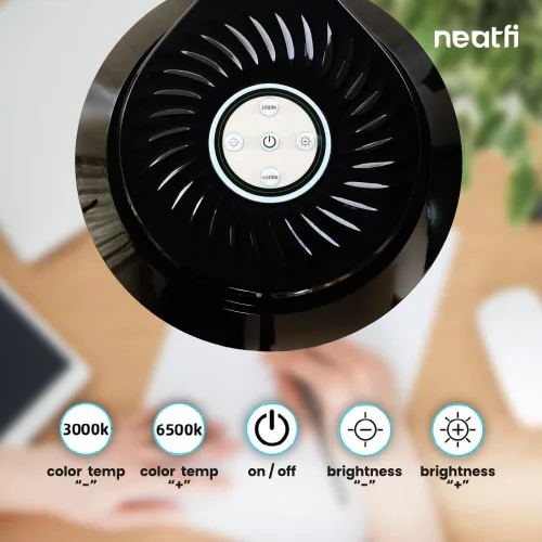 Vista 4 de Neatfi Lámpara de escritorio LED 3,000 lúmenes 30 W 320 LED SMD Regulable Temperatura de color de 3000K a 6500K Luz de escritorio