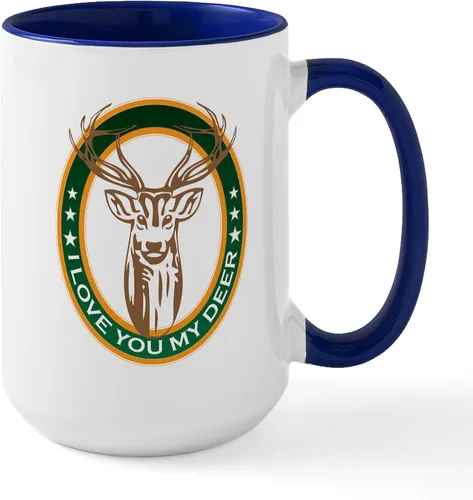 Vista 27 de CafePress Deer Season Closed Large Mug 15 oz (444 ml) Ceramic Coffee Mug
