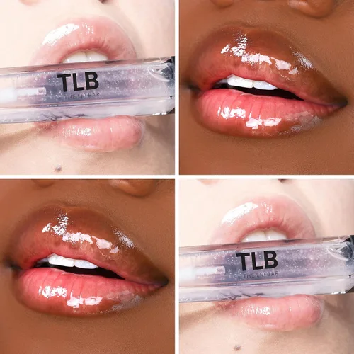 Vista 5 de The Lip Bar - Brillo de labios, esposa trofeo + minimalista + acabado transparente extra brillante - Fórmula suave, no pegajosa