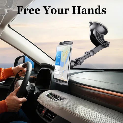 Vista 2 de OHLPRO Soporte para tablet para tablero de automóvil [soporte de ventosa] escritorio de pared para parabrisas, soporte ajustable para iPad mini Air