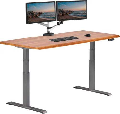 Vista 26 de Vari ComfortEdge - Escritorio de pie ajustable de 40 x 26 pulgadas, pequeño escritorio eléctrico de pie VariDesk para apartamento, dormitorio u