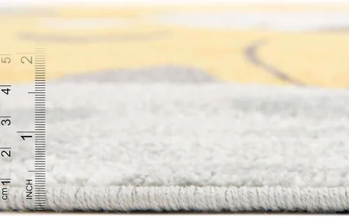 Vista 3 de Unique Loom Whimsy Kids Collection - Alfombra de área (3 pies 3 pulgadas, redonda, gris/negro)