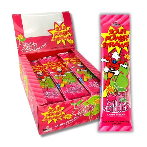 Vista 12 de Sour Power Premium Sorbetes de caramelo surtidos – Los caramelos de pajitas agrias originales desde 1985 – 50 g (Paquete de 6) – Vegano,