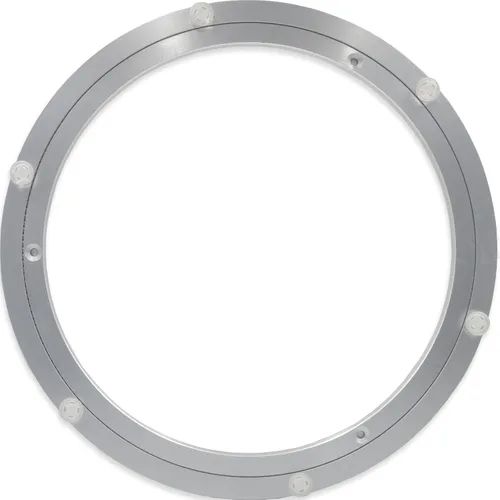 Vista 11 de Lazy Susan - Rodamientos giratorios giratorios de metal de aluminio para mesa de comedor y banco de trabajo (10 pulgadas), plateado