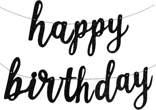 Vista 12 de Cartel de feliz cumpleaños para decoraciones de fiesta de cumpleaños (aguamarina)
