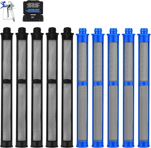 Vista 11 de Paquete de 10 filtros de pistola pulverizadora sin aire 287032 60 malla compatible con pistola rociadora Contratista II y FTx II, con una caja
