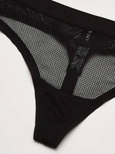 Vista 3 de DKNY Tanga de rayas transparentes para mujer