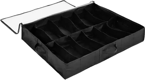 Vista 2 de Treasure Gurus - 12 pares transparentes extraíbles para zapatos debajo de la cama, bolsa de almacenamiento oculta, organizador de piso con caja