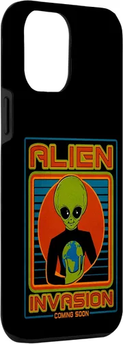 Vista 69 de Funda para iPhone 13 Pro Max Alien Invasion 1984 Tech Noir Distopía