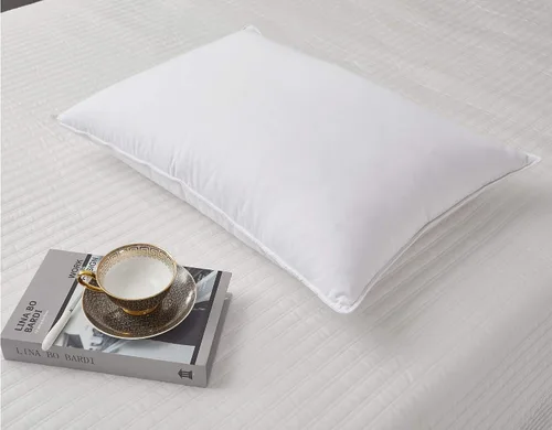 Vista 2 de Siberian - Almohada de plumón de algodón Pima de 1000 hilos, 600 de potencia de relleno, fabricada en Estados Unidos