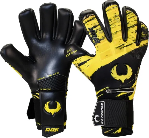Vista 17 de Guantes profesionales de portero de fútbol Renegade GK Eclipse (tallas 6-12, nivel 5) Fingersaves y agarre EXT de 4 + 0.118 mm con sede en EE. UU