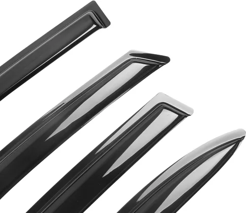Vista 5 de Viseras laterales ahumadas para vidrios de auto Honda IKON MOTORSPORTS, Acrylic, Smoke Tinted, Sun Rain Wind Guards Shield Vent, Wind Deflector