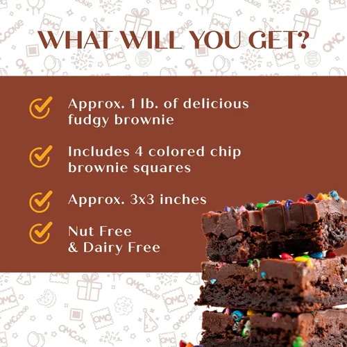 Vista 5 de Brownies de chocolate gourmet, cesta de regalo, regalos de galletas, corporativo principal para hombres y mujeres, cumpleaños, aniversario