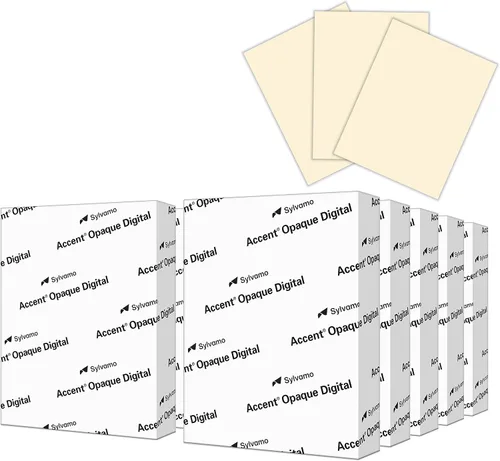 Vista 5 de Accent 121918C - Papel de cartulina opaco de color crema de 11 x 17 pulgadas, 100 libras, 9.56 oz/m², 700 hojas (4 resmas), cartulina pesada súper