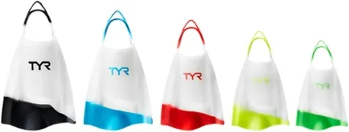 Vista 6 de TYR Hydroblade - Aletas de entrenamiento de natación, color azul, talla XL