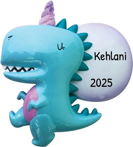 Vista 5 de Adornos de Navidad Personalizados de Carrusel 2025 - Adornos Personalizados de Carrusel de Navidad Adorno de Unicornio Personaje para Niñas Niña