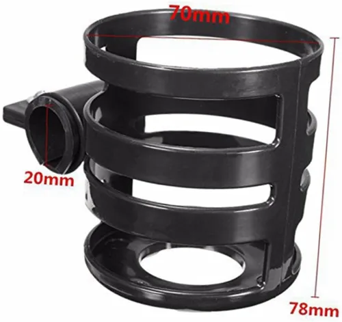 Vista 6 de 2 Pack Stroller Bottle Holder for Bicycles and Scooters Black