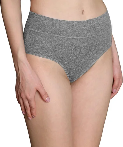 Vista 5 de Ropa interior de algodón para mujer, de talle medio, no marca la cintura, cobertura completa, lencería y ropa interior para mujer - paquete múltiple