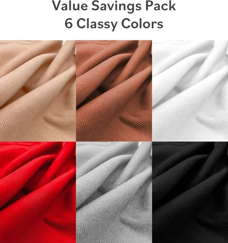 Vista 7 de Sexy Basics Paquete de 6 camisetas sin mangas - Body Suit Onsies elásticos de algodón
