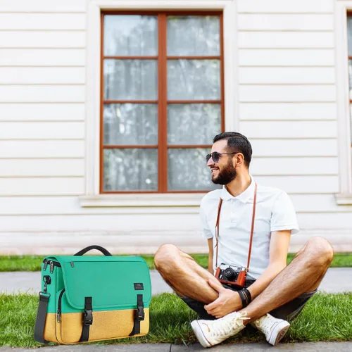 Vista 34 de MATEIN Bolsa tipo mensajero para hombres, mochila escolar para adolescentes, ligera de 17.3 pulgadas, maletín para laptop grande, bolsa cruzada