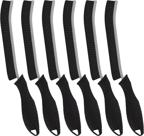 Vista 9 de FOOGWEE Cepillo de limpieza de hendiduras de cerdas duras, herramientas de limpieza del hogar, suministros multiusos para cocina, baño, inodoro Negro