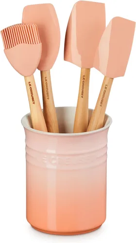 Vista 11 de Le Creuset Silicone Craft Series - Juego de utensilios con vajilla de gres, 5 piezas, blanco