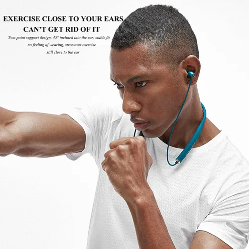 Vista 6 de IKXO Auriculares Bluetooth con banda para el cuello con cancelación de ruido con micrófono inalámbrico 5.0 CVC 8.0 Auriculares deportivos