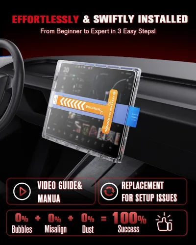 Vista 5 de Protector de pantalla brillante para Tesla Model Y 2026 Juniper Premium/Performance para pantalla táctil de 16 pulgadas, [más claro y suave],
