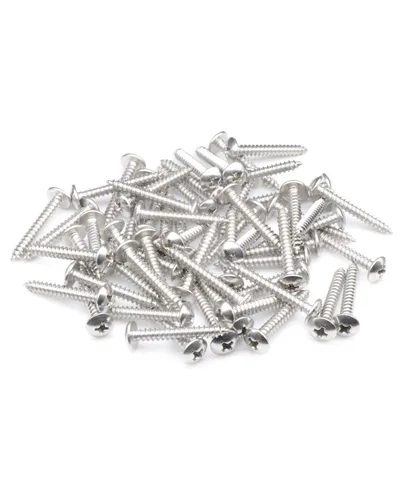 Vista 5 de Tornillos de madera Phillips de acero inoxidable 304 con cabeza de truss #6 x 1, 100 tornillos autorroscantes by IMSCREWS plateado