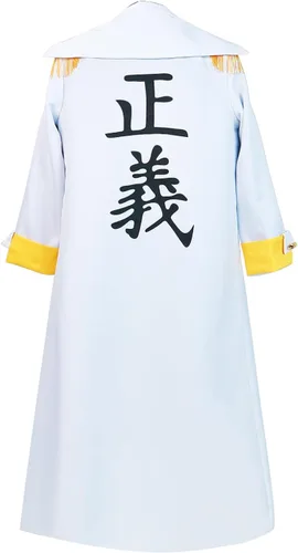 Vista 2 de hahomin Chaqueta de almirante azul marino Sakazuki Cosplay disfraz capa Akainu Kohza bata larga Anime Halloween disfraz para hombre