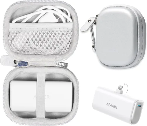 Vista 8 de Funda para cargador portátil Anker con conector Lightning incorporado (negro)