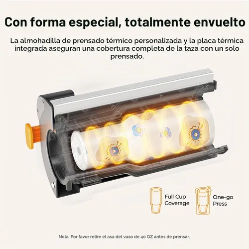 Vista 4 de HTVRONT Accesorio de prensa de calor para vaso de 40 oz con mango Instala y reemplaza en segundos, ampliando el rango de uso de la máquina, ideal