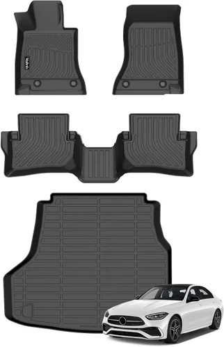 Vista 141 de Tapetes de piso para todo clima y forro de carga con respaldo para Chevrolet Suburban de 7 asientos 2021-2025 / GMC Yukon XL de 7 asientos