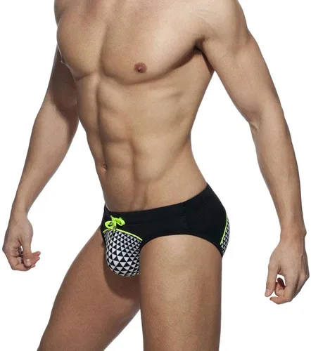 Vista 2 de UXH Traje de baño para hombre calzoncillos acolchado traje de baño masculino moda sexy natación bikini tabla playa surf nadar troncos