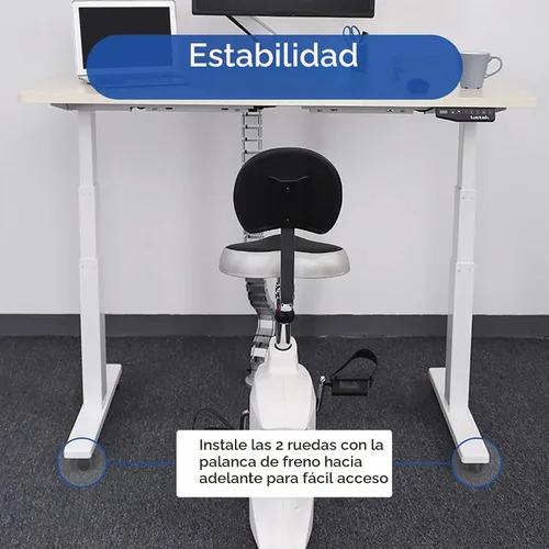 Vista 4 de FlexiSpot Juego de 4 ruedas de patas de escritorio ajustables en altura