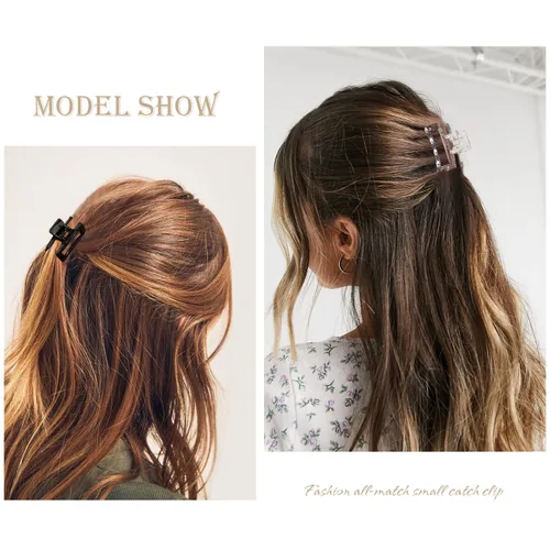 Vista 7 de Cobinaan Pinzas pequeñas para el pelo para mujeres y niñas, 10 piezas de 1.5 pulgadas mini pinzas de mandíbula para cabello fino/grueso medio, clip